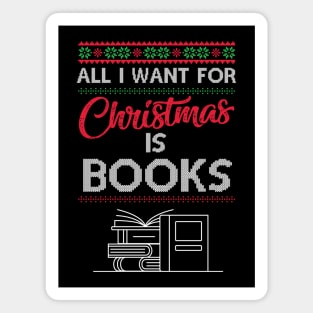 Christmas Book Lover Magnet